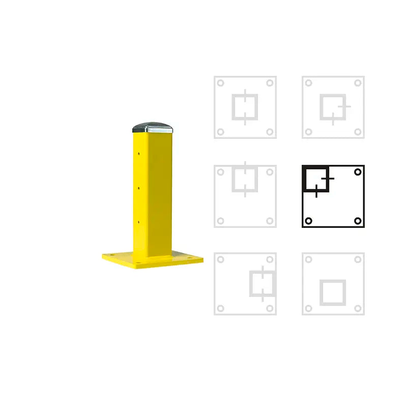 Heavy-Duty Guard Rail 18" High Offset Corner Post