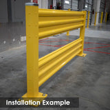 Heavy-Duty Guard Rail 42" Corner Post, Double High Rail