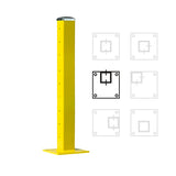 Heavy-Duty Guard Rail 42" Offset End Post, Double High Rail