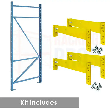 120"W x 42"D x 96"H Structural Add-On Pallet Rack Kit | 3320 lb Capacity Per Level