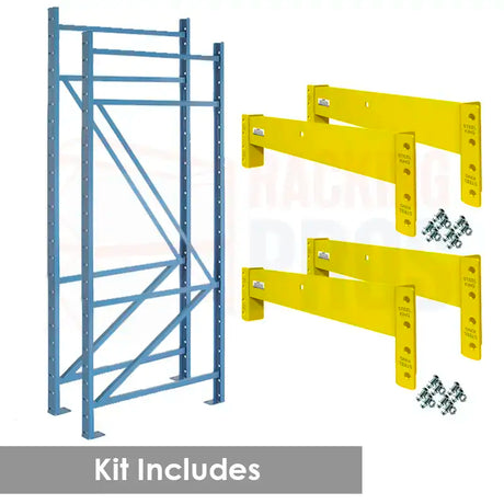 120"W x 42"D x 96"H Structural Starter Pallet Rack Kit | 3320 lb Capacity Per Level