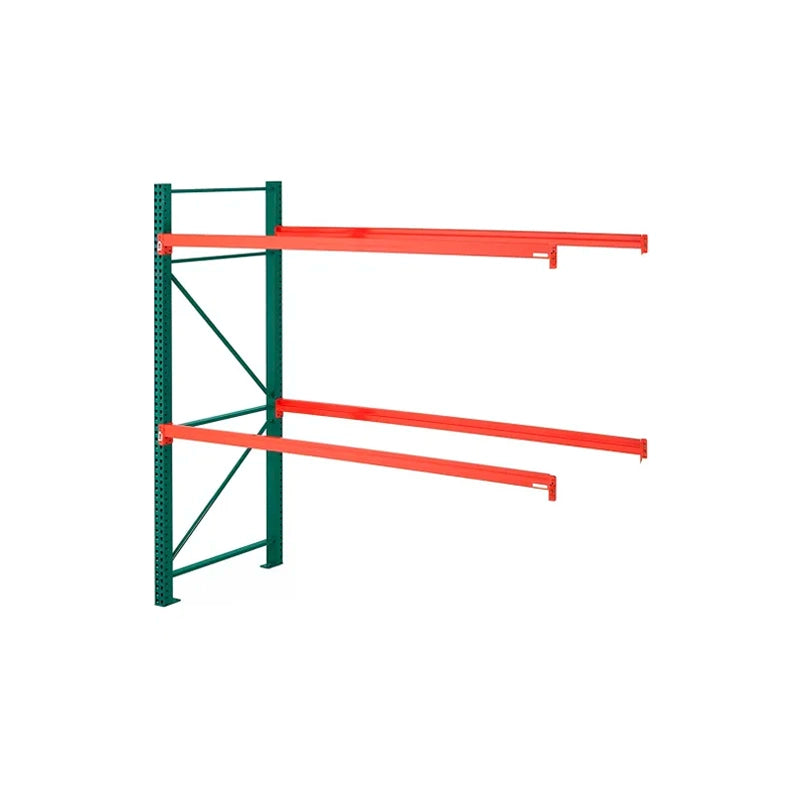 96"W x 42"D x 120"H Teardrop Add-On Pallet Rack Kit | 6080 lb Capacity Per Level