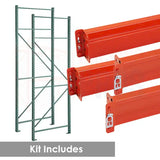 120"W x 42"D x 96"H Teardrop Starter Pallet Rack Kit | 6700 lb Capacity Per Level